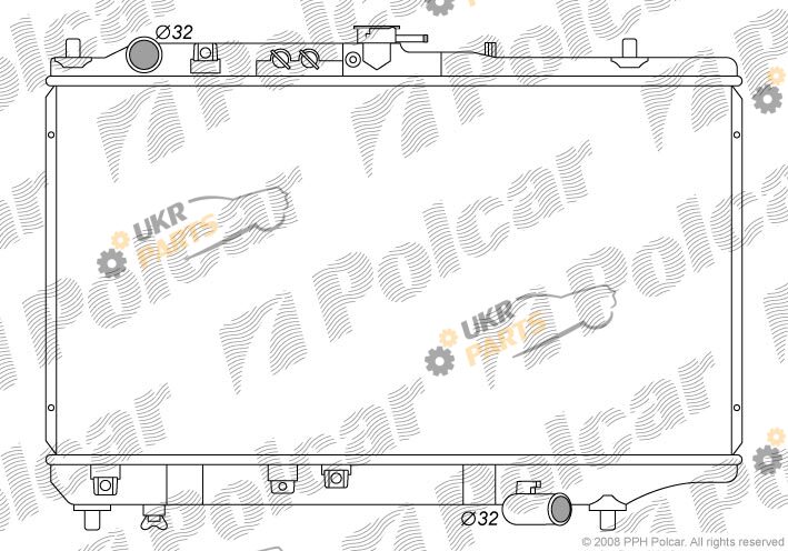Радиатор охлаждения двигателя Polcar 450408