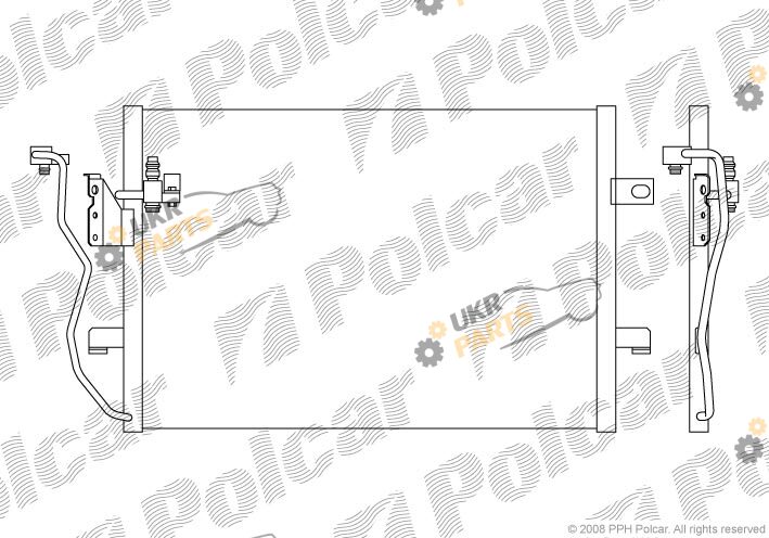 Радиатор кондиционера Polcar 5005K8C2