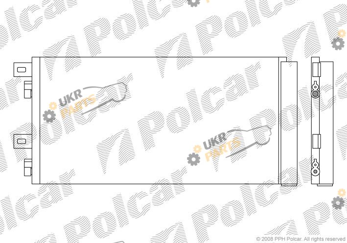 Радиатор кондиционера Polcar 5101K8C1