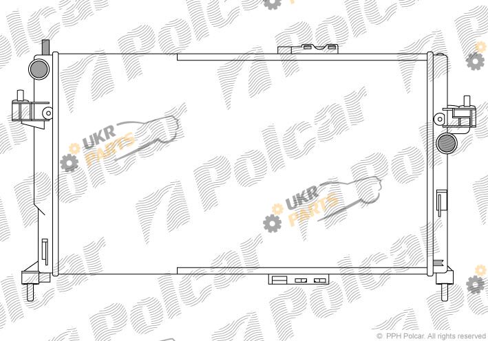 Радиатор охлаждения двигателя Polcar 555608A4