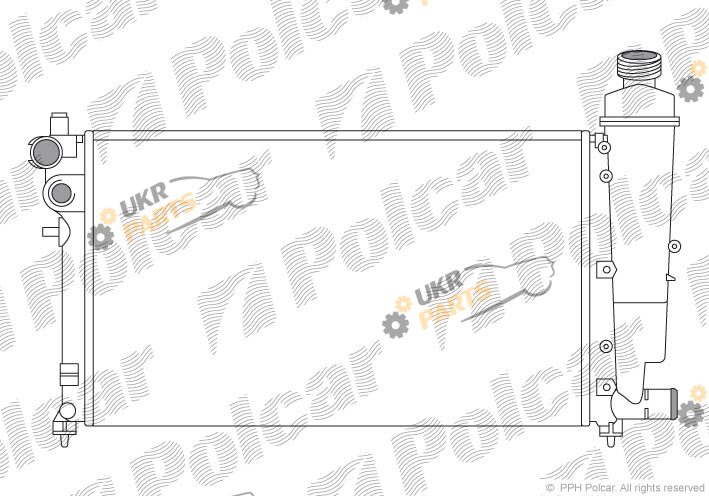 Радиатор охлаждения двигателя Polcar 570608-7