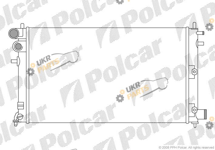 Радиатор охлаждения двигателя Polcar 570608A4