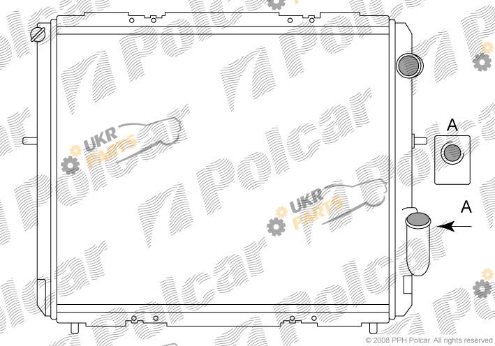 Радиатор охлаждения двигателя Polcar 600608A5