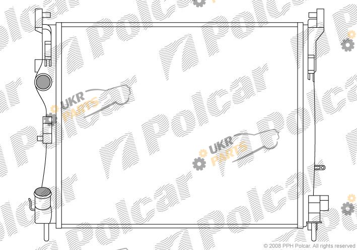 Радиатор охлаждения двигателя Polcar 601608A2