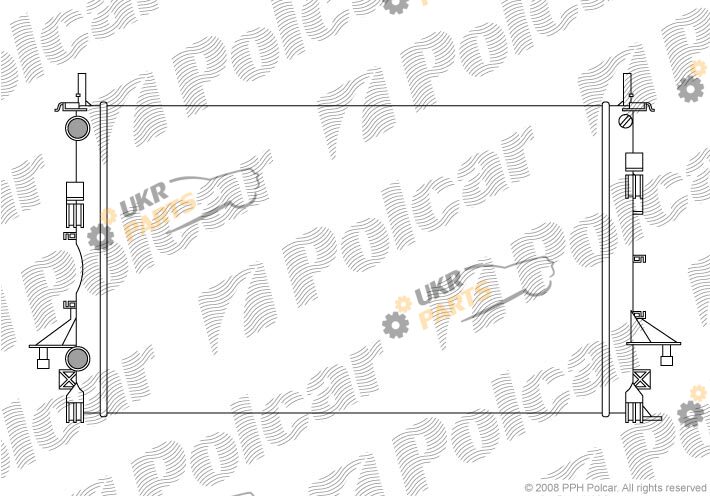 Радиатор охлаждения двигателя Polcar 603708A1