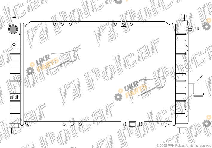 Радиатор охлаждения двигателя Polcar 290208A3