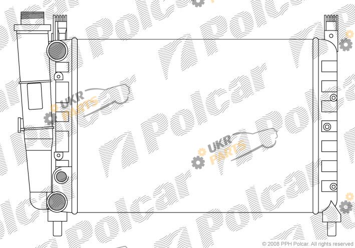 Радиатор охлаждения двигателя Polcar 301608-7
