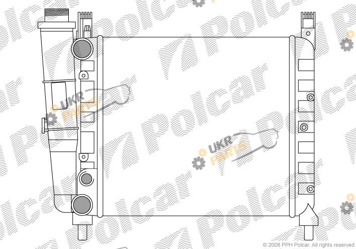 Радиатор охлаждения двигателя Polcar 301608-9