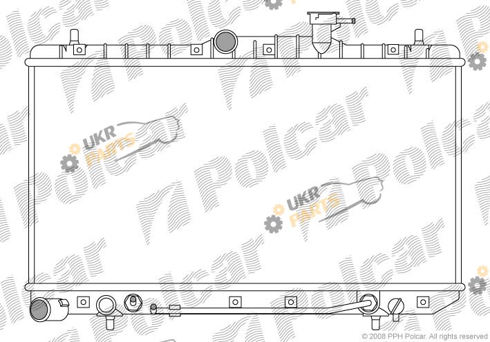Радиатор охлаждения двигателя Polcar 400708-2
