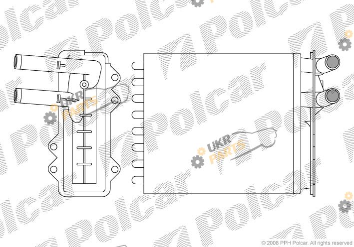 Радиатор печки Polcar 2401N82X