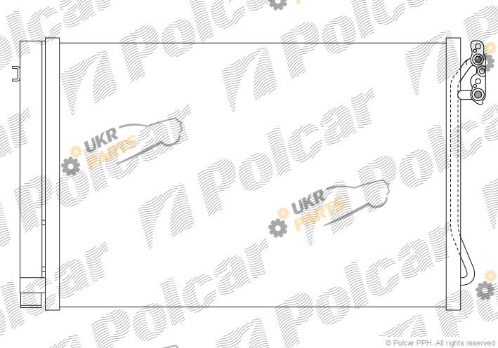 Радиатор кондиционера Polcar 2001K8C1