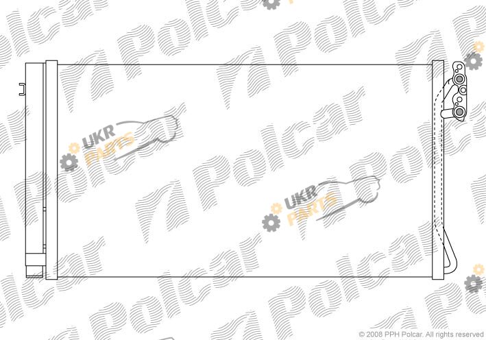 Радиатор кондиционера Polcar 2001K8C2