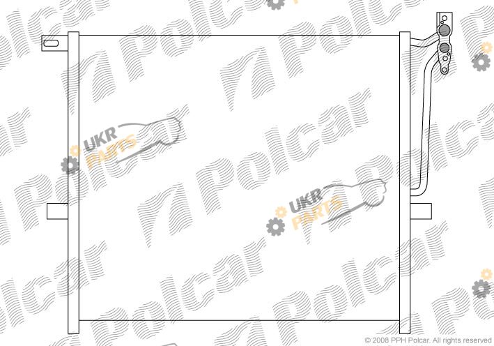 Радиатор кондиционера Polcar 2055K8C1