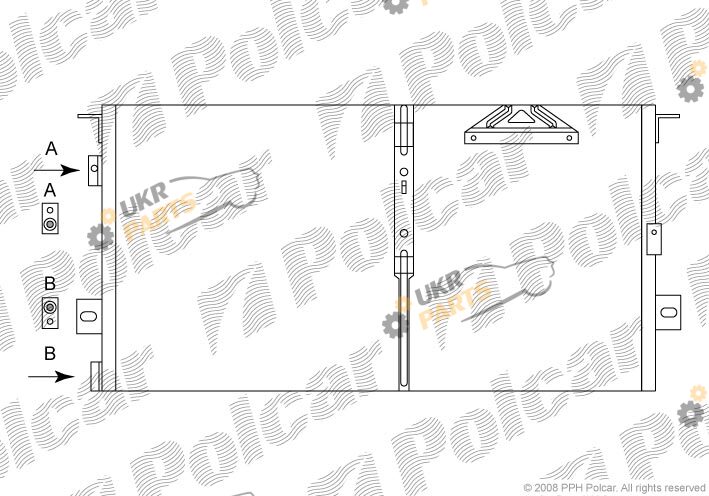 Радиатор кондиционера Polcar 2420K8C4