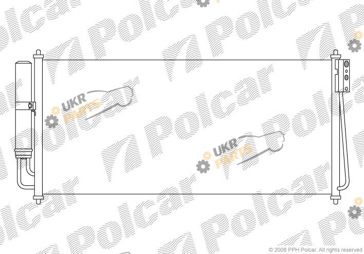 Радиатор кондиционера Polcar 2765K8C2