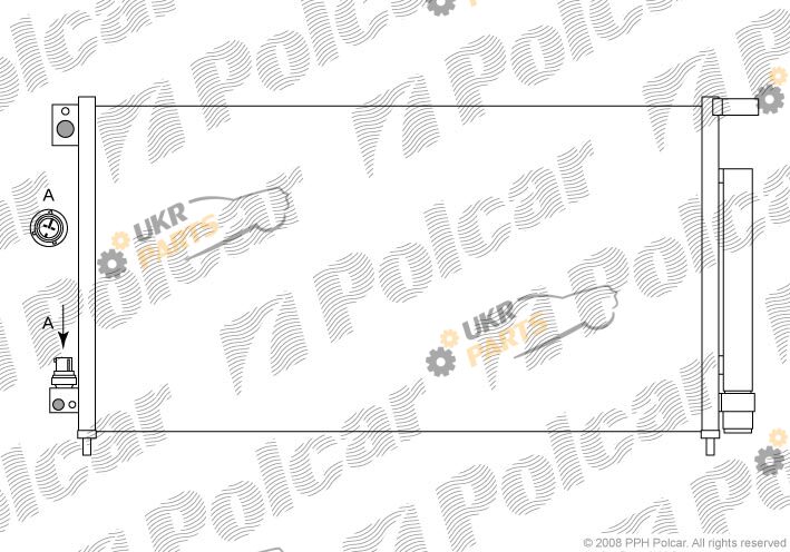 Радиатор кондиционера Polcar 3833K8C2