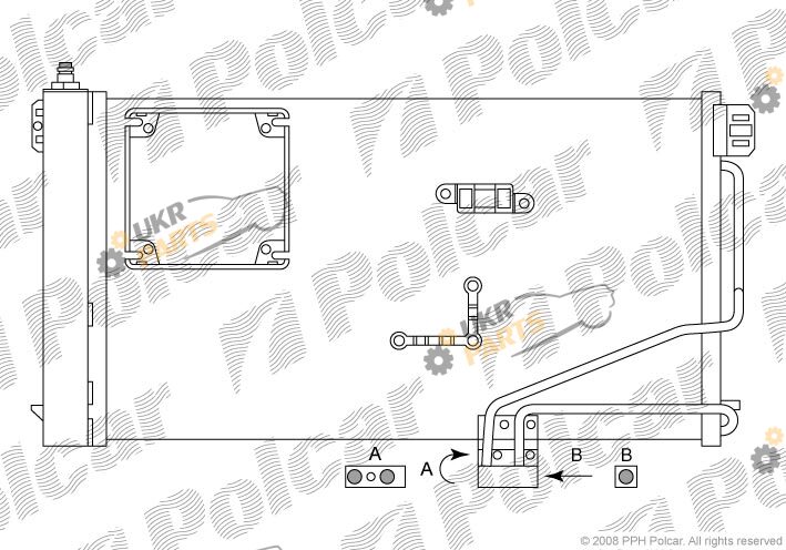 Радиатор кондиционера Polcar 5003K8C2