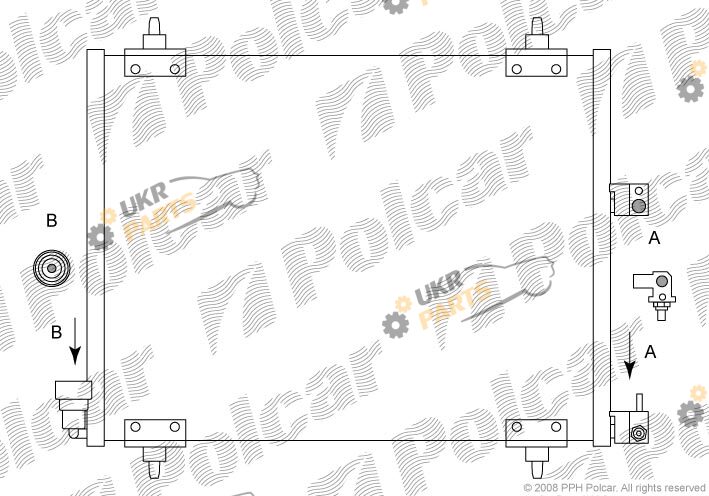 Радиатор кондиционера Polcar 5787K8C1