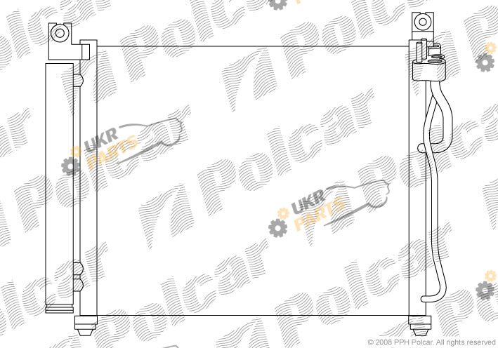 Радиатор кондиционера Polcar 4106K8C1