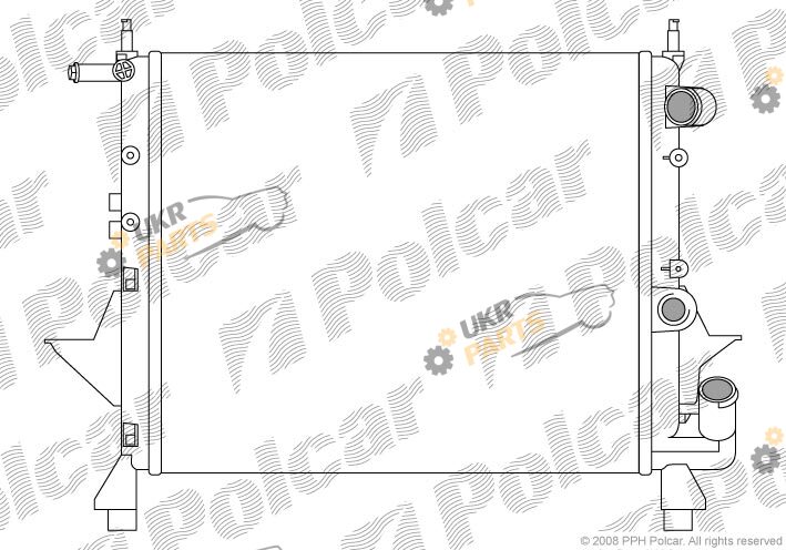 Радиатор охлаждения двигателя Polcar 600308-1