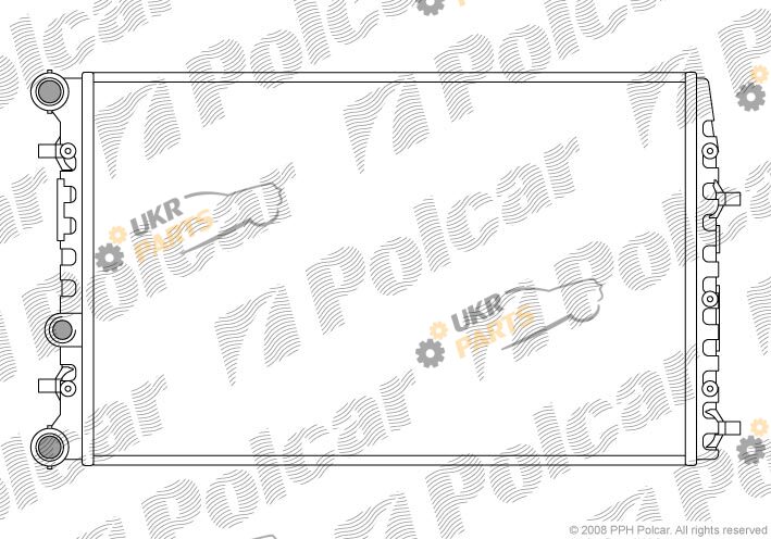 Радиатор охлаждения двигателя Polcar 691308A5