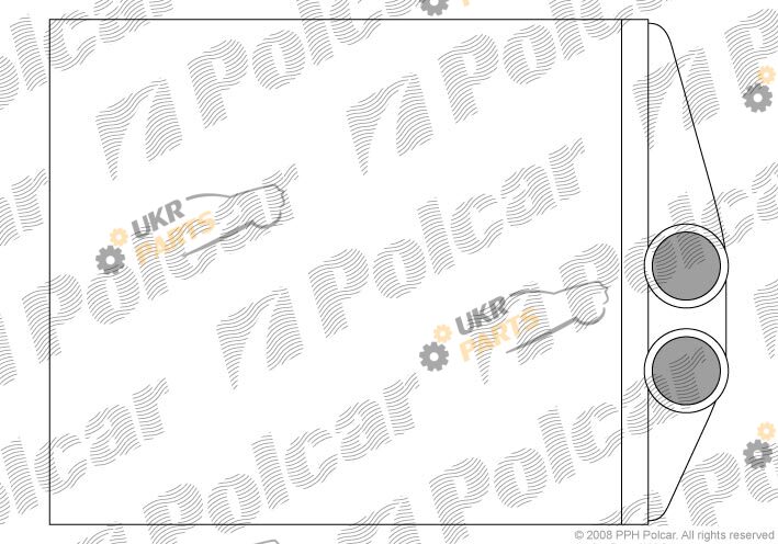 Радиатор печки Polcar 5518N8-1