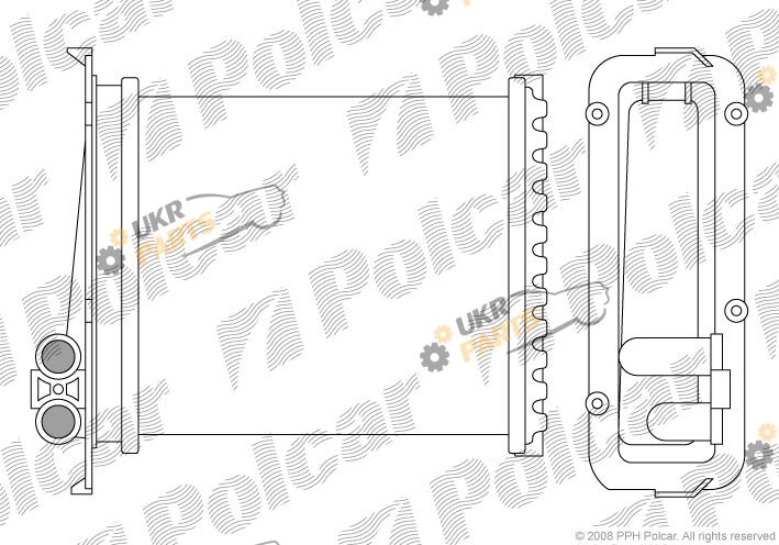 Радиатор печки Polcar 9085N8-1