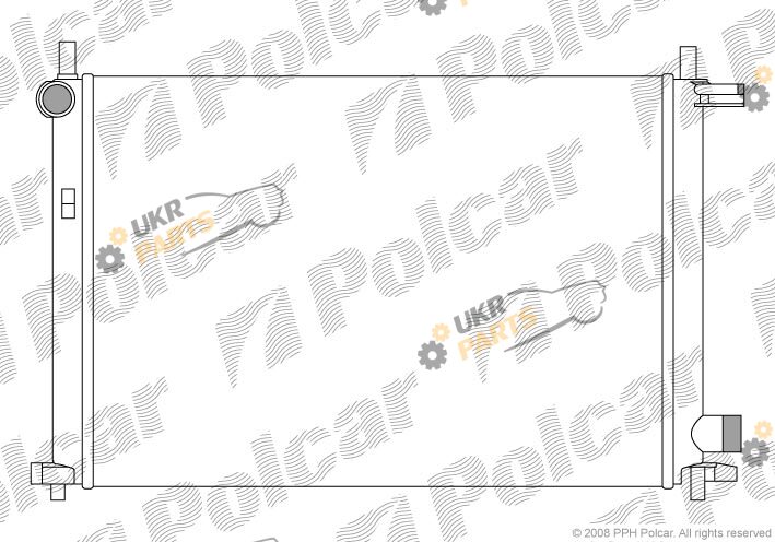 Радиатор охлаждения двигателя Polcar 321008A3