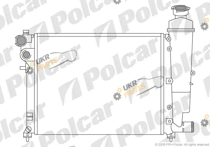 Радиатор охлаждения двигателя Polcar 230608A1