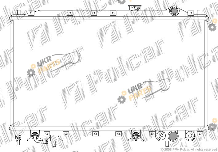 Радиатор охлаждения двигателя Polcar 521608-7