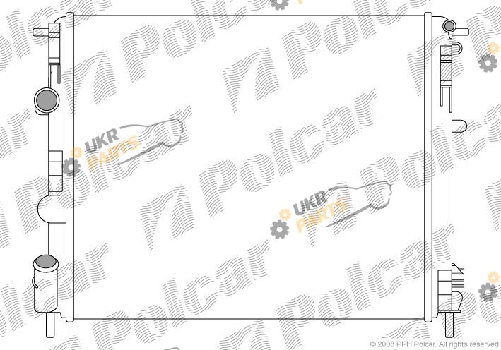 Радиатор охлаждения двигателя Polcar 601508A5