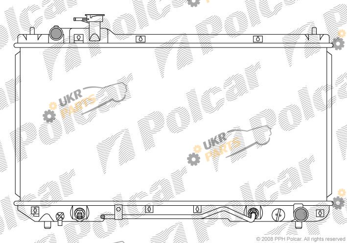 Радиатор охлаждения двигателя Polcar 814408-4