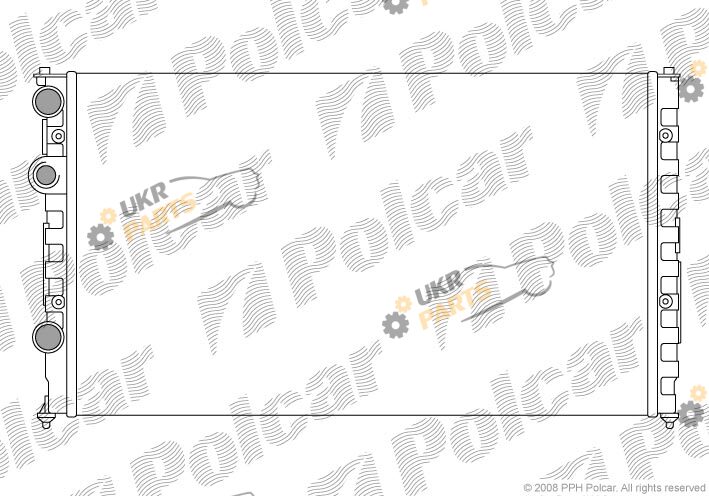 Радиатор охлаждения двигателя Polcar 952408A4