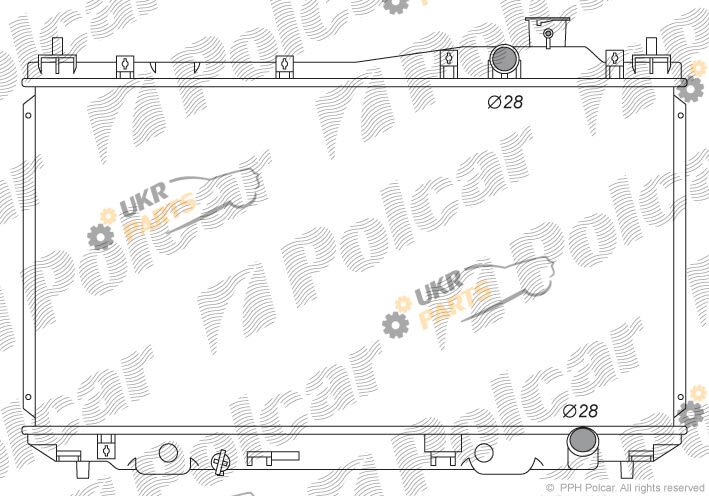 Радиатор охлаждения двигателя Polcar 3825081K