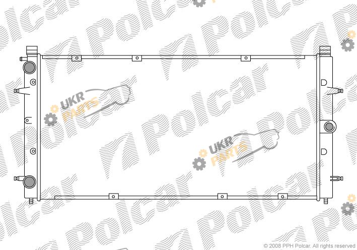 Радиатор охлаждения двигателя Polcar 956608A2