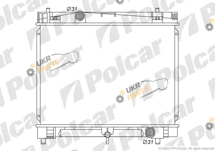 Радиатор охлаждения двигателя Polcar 8105081K