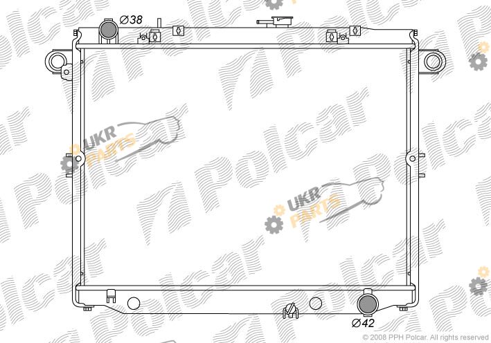 Радиатор охлаждения двигателя Polcar 8177086K
