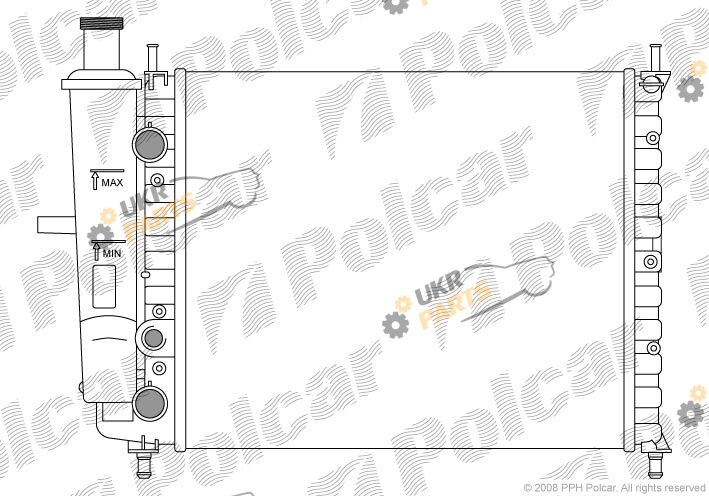 Радиатор охлаждения двигателя Polcar 301808A0