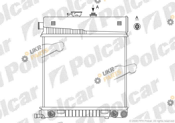 Радиатор охлаждения двигателя Polcar 500208-8