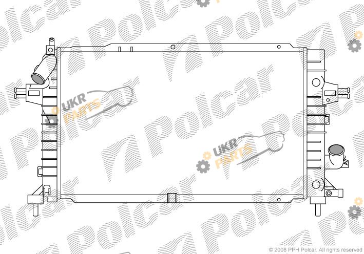 Радиатор охлаждения двигателя Polcar 550908A3