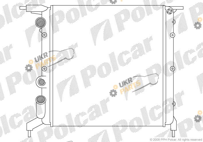Радиатор охлаждения двигателя Polcar 600608A2