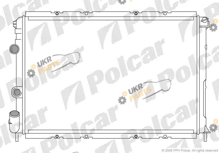 Радиатор охлаждения двигателя Polcar 600708A2