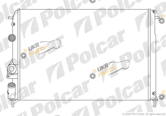Радиатор охлаждения двигателя Polcar 6011081X
