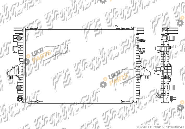 Радиатор охлаждения двигателя Polcar 9568081X