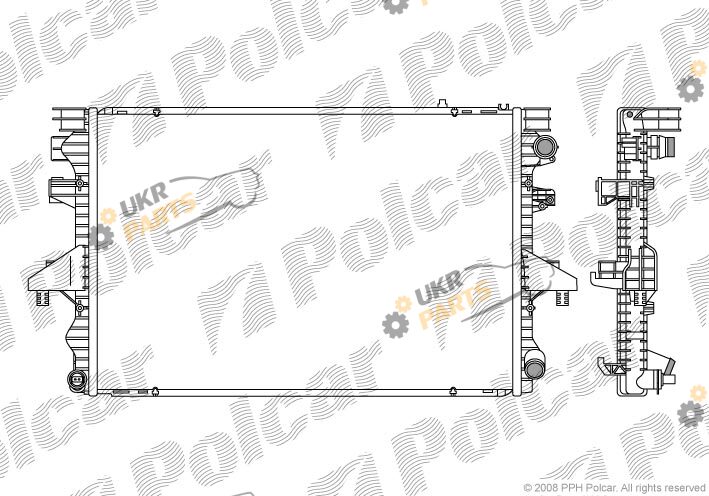 Радиатор охлаждения двигателя Polcar 956808A2