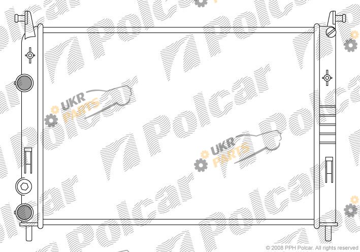 Радиатор охлаждения двигателя Polcar 300608A1