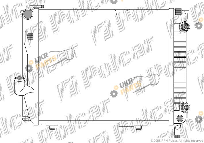 Радиатор охлаждения двигателя Polcar 50140804