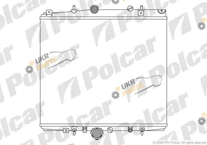 Радиатор охлаждения двигателя Polcar 238108-2