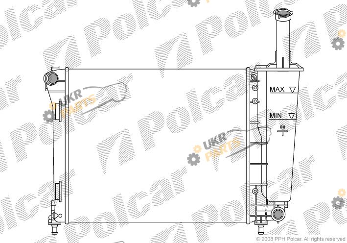 Радиатор охлаждения двигателя Polcar 3035081X