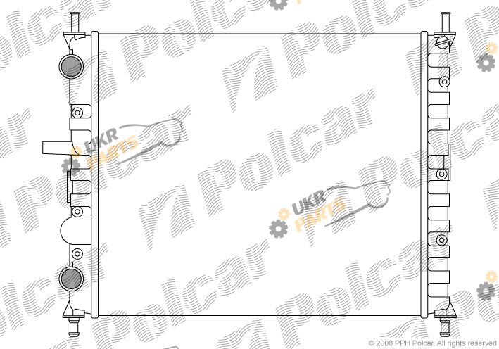 Радиатор охлаждения двигателя Polcar 306508-3